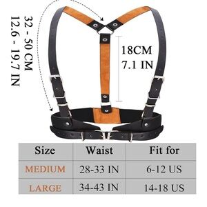 Black chest harness